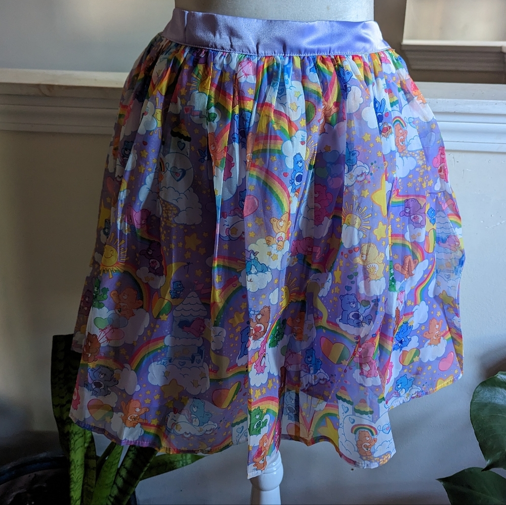 NWT Unique Vintage Care Bears Skirt Size XL